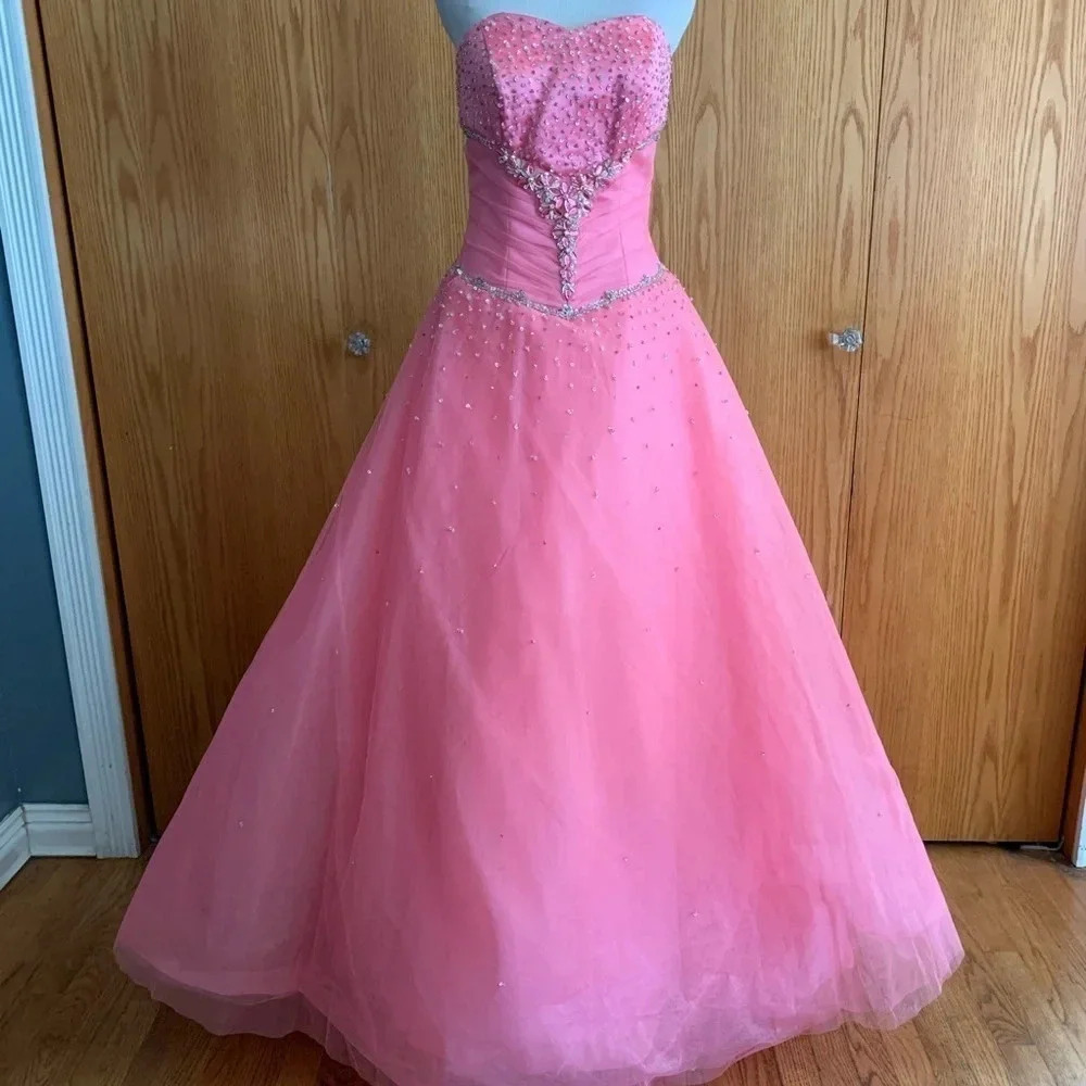 *NEW Special Occasion Embellished Strapless Dress